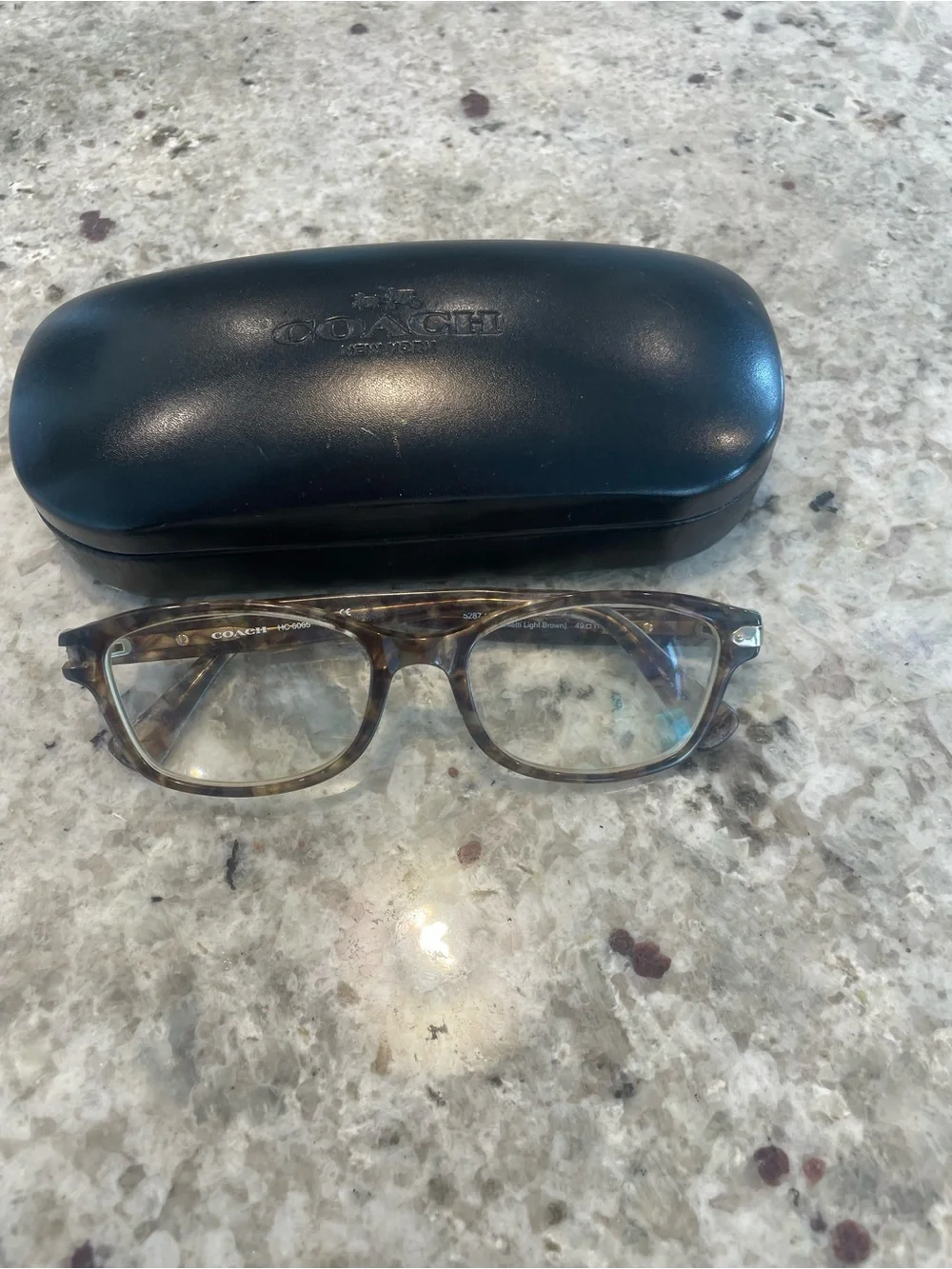 Coach Light Tortoiseshell Eyeglasses with Black Case